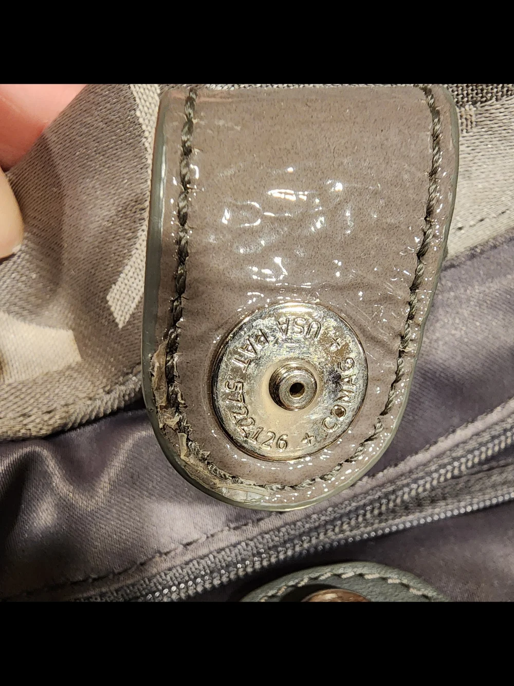 Coach Penelope Optic Signature Gray Shoulder Bag